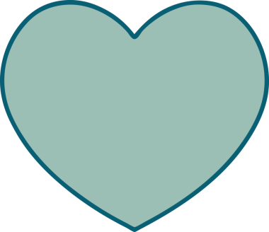 Bir insan tarafından çizilmiş bir kalbin ikonik dövme şekli