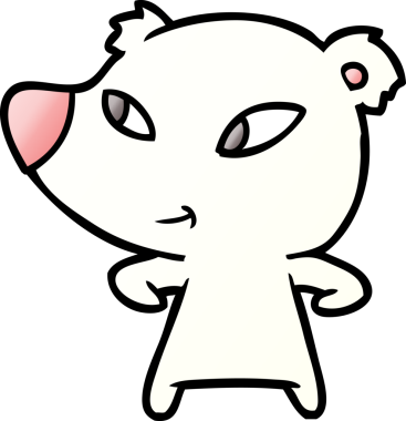 Bir insan tarafından çizilmiş kutup ayısı karikatürü