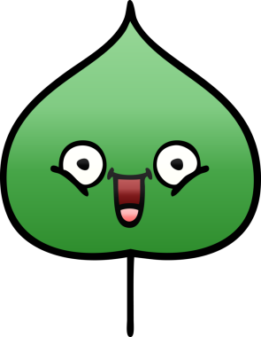 Bir insan tarafından çizilmiş dışavurumsal yaprağın gölgelenmiş çizimi