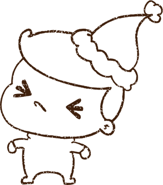 Bir insan tarafından çizilmiş Noel Adamı Kömürü