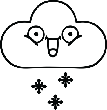 Bir insan tarafından çizilmiş fırtına kar bulutu çizimi