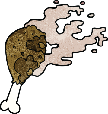 karikatür karalaması bir insan tarafından çizilmiş tavuk budu