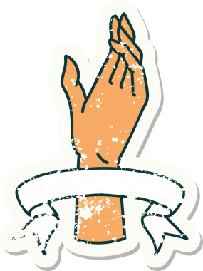 Bir insan tarafından çizilmiş eski bir çıkartma.