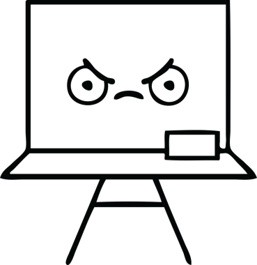 Bir insan tarafından çizilmiş karatahta çizimi