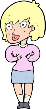 Çizgi filmdeki kadın 