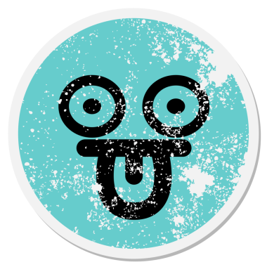 bir insan tarafından çizilmiş dairesel bir çıkartma.