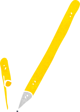 Bir insan tarafından çizilmiş karikatür kalem.