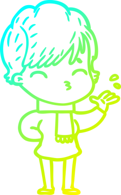 Bir insan tarafından çizilmiş bir karikatür kadın çizimi