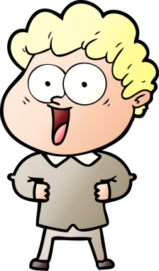 Bir insan tarafından çizilmiş mutlu bir adam.