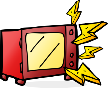 bir insan tarafından çizilmiş mikro dalga çizgi film