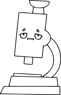 Bir insan tarafından çizilmiş bir mikroskop çizimi