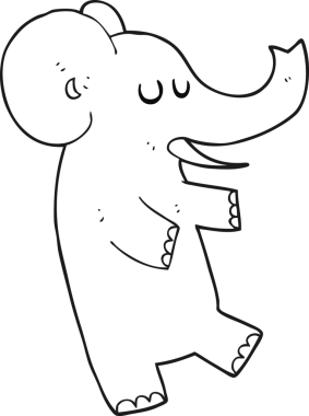 Bir insan tarafından çizilmiş serbest çizim siyah beyaz çizgi film.