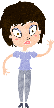 Bir insan tarafından çizilmiş güzel bir kız.