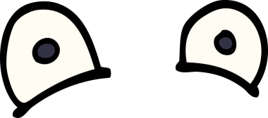 Bir insan tarafından çizilmiş karalamalı gözler.