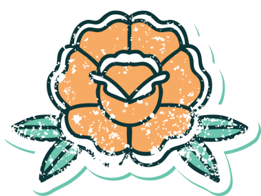 Bir insan tarafından çizilmiş bir çiçeğin sembolik dövmesi.