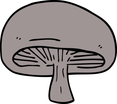 Bir insan tarafından çizilmiş karalama mantarı.