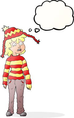 Bir insan tarafından çizilmiş serbest çizim balon karikatür gençliği.