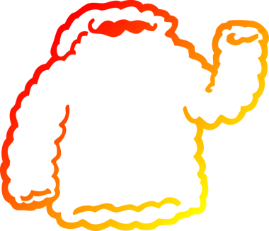 Bir insan tarafından çizilmiş kapüşonlu bir karikatür çizimi.