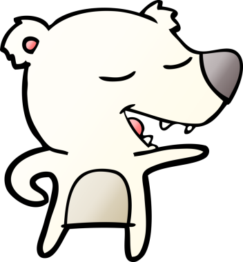 Bir insan tarafından çizilmiş kutup ayısı çizgi filmi.