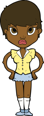 Bir insan tarafından çizilmiş, sinir bozucu bir kız.