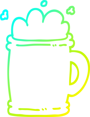 Bir insan tarafından çizilmiş bira karikatürü çizimi.