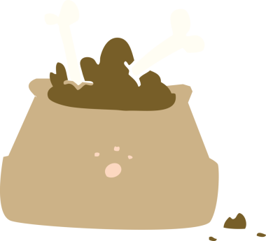 bir insan tarafından çizilmiş karalama evcil hayvan kasesi