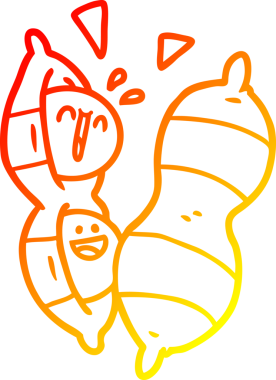 Bir insan tarafından çizilmiş bir karikatür çizimi.