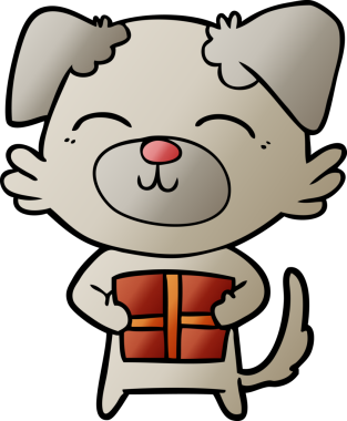 Bir insan tarafından çizilmiş karikatür köpeği.