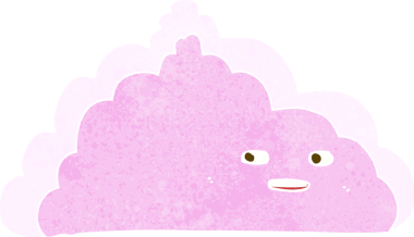 bir insan tarafından çizilmiş karikatür bulutu