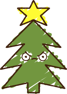 Bir insan tarafından çizilmiş Noel Ağacı Tebeşiri