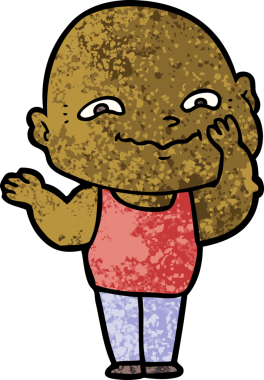 Bir insan tarafından çizilmiş ürkütücü bir çizgi film.