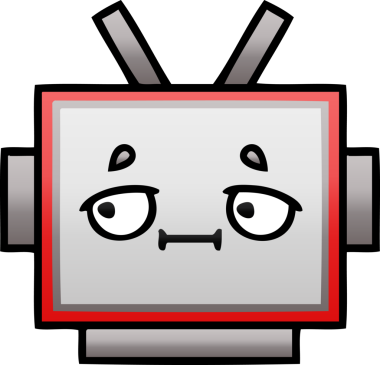 Bir insan tarafından çizilmiş robot kafasının gölgeli çizimi