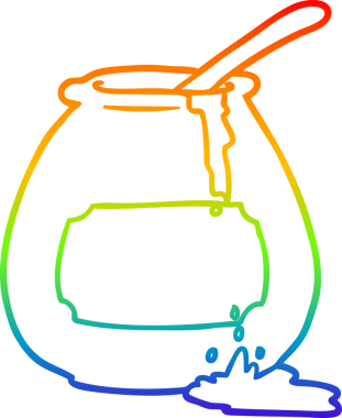 gökkuşağı gradyan çizgisi bir insan tarafından çizilmiş bir bal küpü