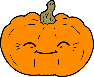 Bir insan tarafından çizilmiş bir balkabağı.