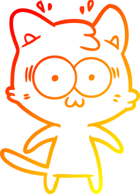 İnsan tarafından çizilmiş bir çizgi filmin sıcak eğimli çizimi.