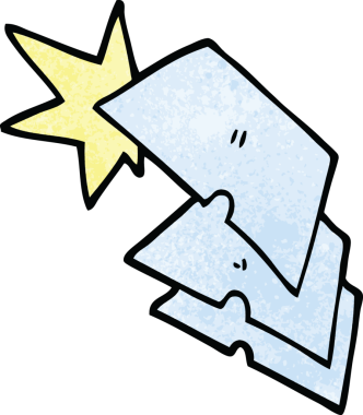 Bir insan tarafından çizilmiş parlak jiletler.