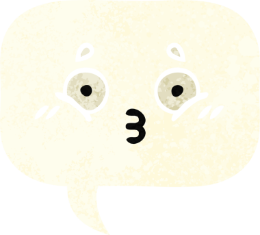 Bir insan tarafından çizilmiş bir konuşma baloncuğunun retro çizim tarzı karikatürü