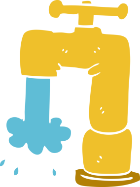 Bir insan tarafından çizilmiş karalama musluğu.