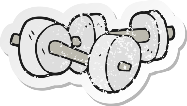 Bir insan tarafından çizilmiş bir halterin gerilimli çıkartması.