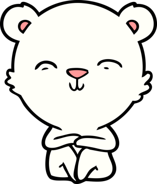 Bir insan tarafından çizilmiş kutup ayısı karikatürü