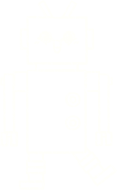 Bir insan tarafından çizilen Çılgın Robot Tebeşiri