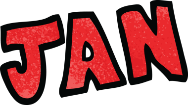 Bir insan tarafından çizilmiş ocak ayının karalama filmi.