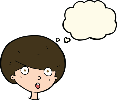 Bir insan tarafından çizilmiş düşünce baloncuğu olan bir çocuk.