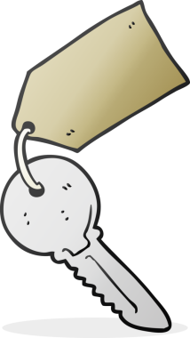 Bir insan tarafından çizilmiş etiketli serbest çizgi film anahtarı