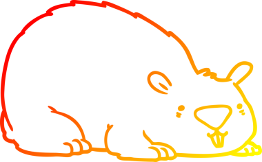 Bir insan tarafından çizilmiş bir çizgi romanın sıcak gradyan çizimi