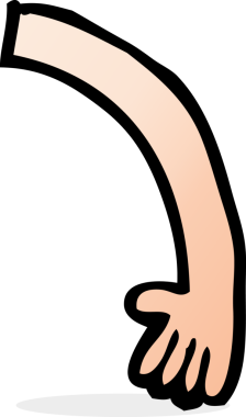 Bir insan tarafından çizilmiş çizgi film kolu