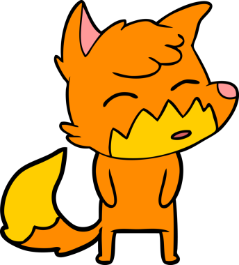 bir insan tarafından çizilmiş tilki çizgi filmi