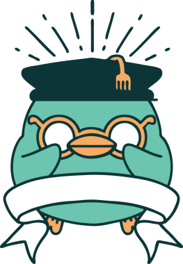 Bir insan tarafından çizilmiş dövmeli tomar afişi.