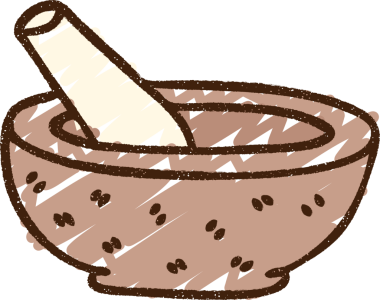 Bir insan tarafından çizilmiş havan topu tebeşiri.