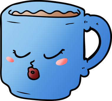 bir insan tarafından çizilmiş kahve fincanı.